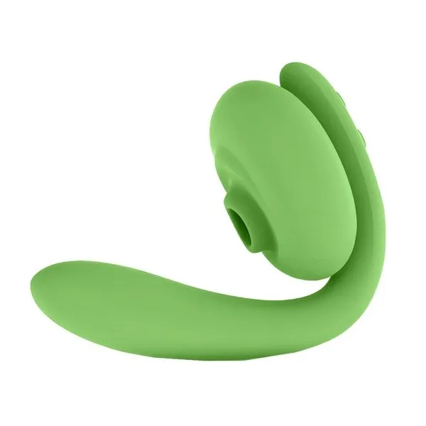Vibrador e Pulsador de Clitóris Flexível - Tracy's Dog - Verde