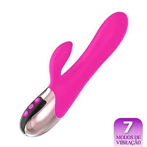 Vibrador com Aquecimento e Estimulador de Clitóris Roxo Xuanai