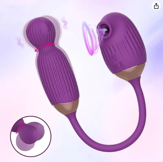 Vibrador Bichinho com Pulsador e Bullet Giratório Branco