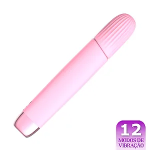 Vibrador Personal Reto Flexível - Rosa Recarregável