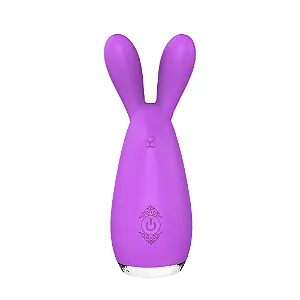 Vibrador Coelho Reba com LED Roxo Recarregável
